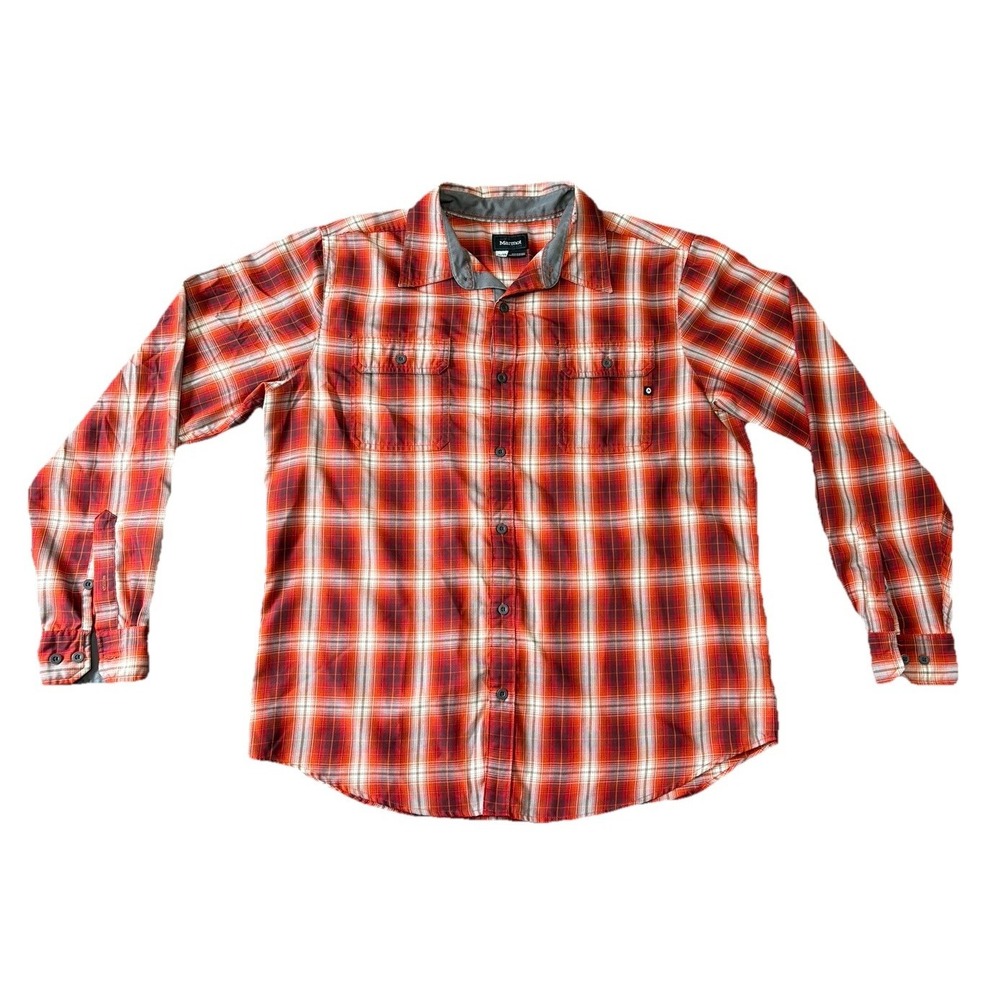 Marmot Shirt Men XL Casual Flannel Propagation Buttoned Checked READ